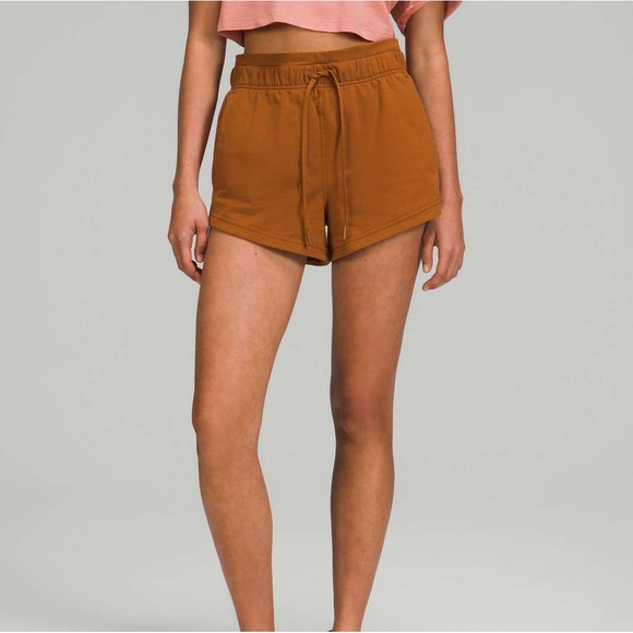 EUC Lululemon Inner Glow High-Rise Short 3" in Copper Brown size 14 - Picture 1 of 7